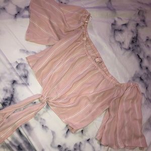 Crop top off the shoulder blouse